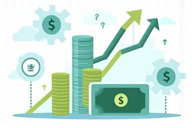 Icons or graphics representing revenue streams or analytics.