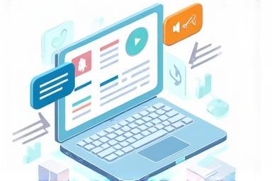 Visual representing online course structure or creation software.