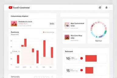 Analytics dashboard or YouTube channel page mockup.